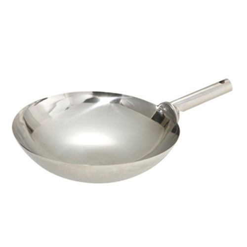 Winco WOK-16W Chinese Wok, Stainless Steel, 16"
