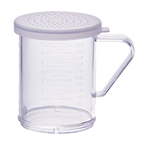 winco PDG-10CM plastic dredge set 10 Oz w/clear M lid