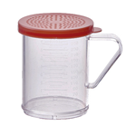 winco PDG-10R plastic dredge set 10 Oz w/rose lid