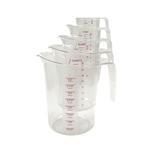 Winco PMCP-5SET deluxe polycarbonate measuring cups complete 5-pc set