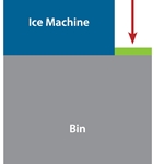 True 228242 Bin Adaptor, 8"W,  required for 22"W Ice Maker to fit on Bin