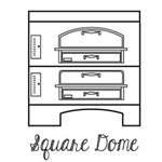 Marsal MB-SQUARE DOME top option for brick deck pizza ovens, 42 & 60 ovens
