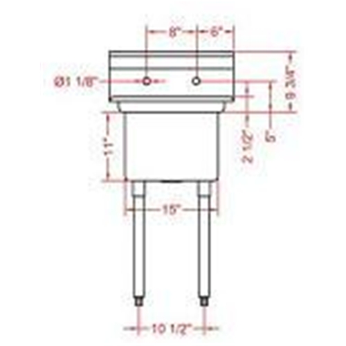 R.S.W. 1515-1 One Compartment Sink