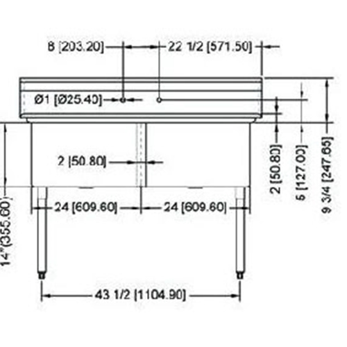 R.S.W 2424-2 Two Compartment Sink