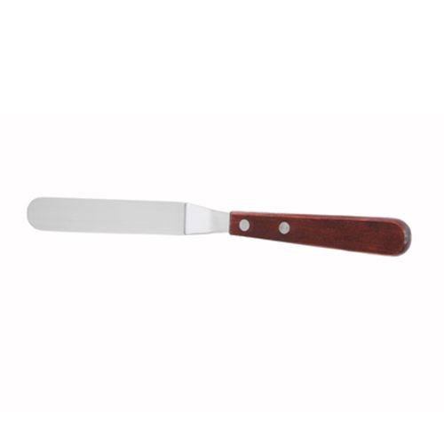winco TOS-4 wood handle baker's spatula 3-1/2" X 3/4"