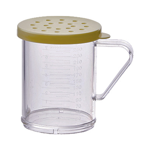winco PDG-10Y plastic dredge set 10 Oz w/yellow lid