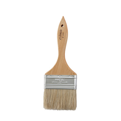 winco WBR-30 flat pastry/basting brush w/metal ferrule 3"