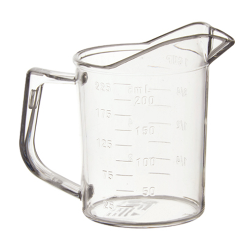 Winco PMU-25 polycarbonate measuring cups 1 cup