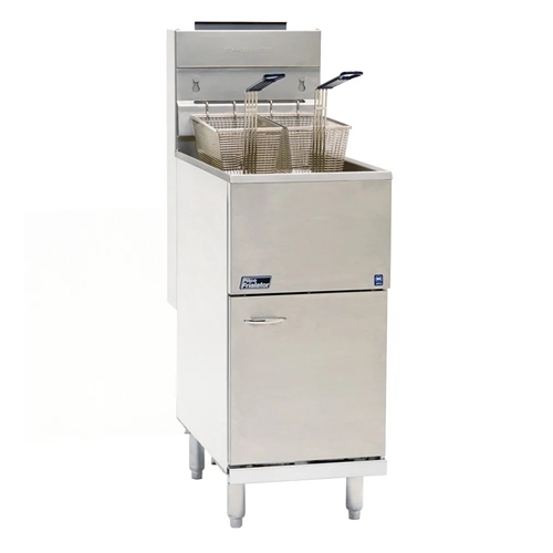 Pitco 45C+S Fryer, gas, floor model, 42-50 lb. oil capacity, 122,000 BTU