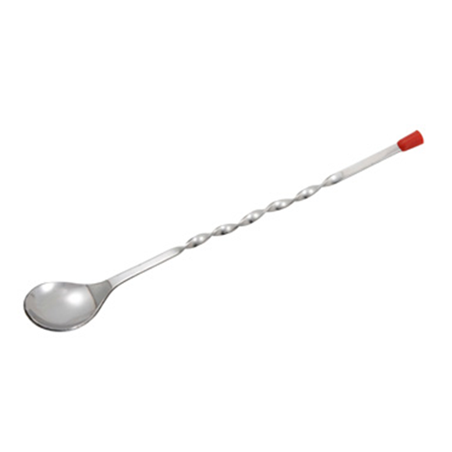 Winco BPS-11 Bar Spoon, 11", red knob, steel