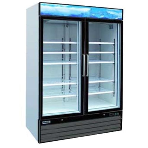 Entree EGD-2DF-48-HC Freezer Merchandiser, two-section, 48 cu. ft. 115V