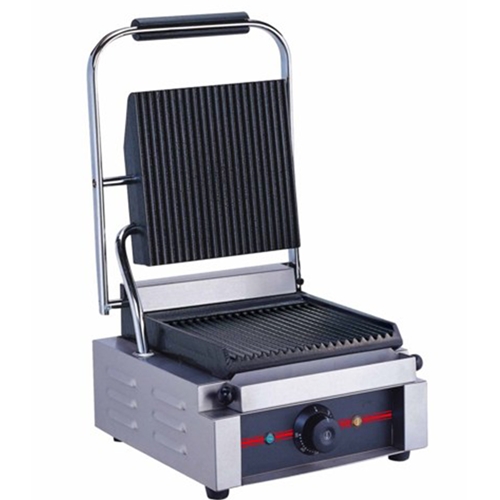 Entree EPG12G Commercial Electric Counter Panini Grill, 11.8"W grooved upper and lower plate 120V