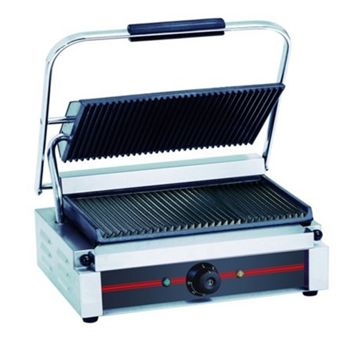 Entree EPG16G Commercial Electric Counter Panini Grill, 16"W grooved upper and lower plate 120V