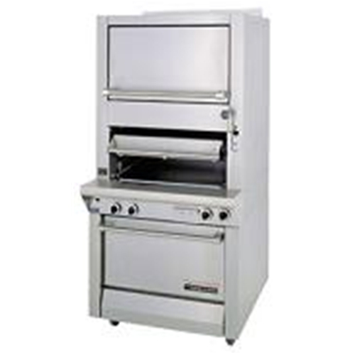 Garland M60XR Master Series Broiler, deck-type, gas, (1) ceramic radiant deck w/upper finishing oven