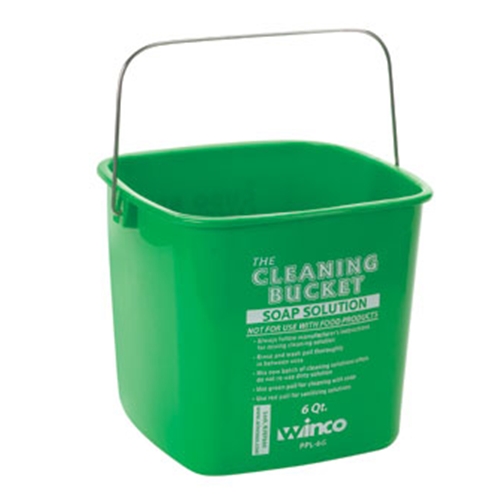 Winco PPL-6G 6Quart Green Pail