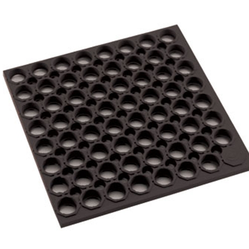 Winco RBMH-35K Black Anti-Fatigue Floor Mat, 3' x 5' x 3/4"