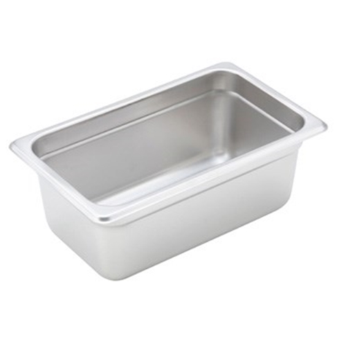 Winco SPJH-404 Quarter Size Heavy Duty Food Pan 4" Deep