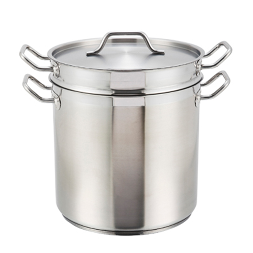 Winco SSDB-12S Stainless Steel Pasta Cooker/Steamer, 12 Quart