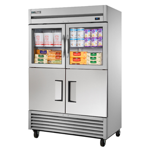 True T-49-2-G-2-HC~FGD01 Half Door Reach-In Refrigerator