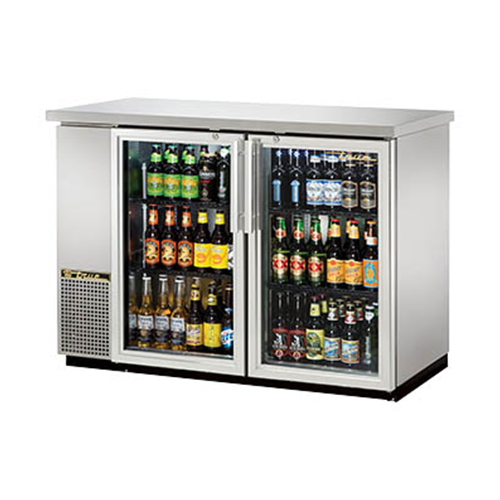 True TBB-24-48G-S-HC-LD Shallow Depth Stainless Steel Back Bar Cooler