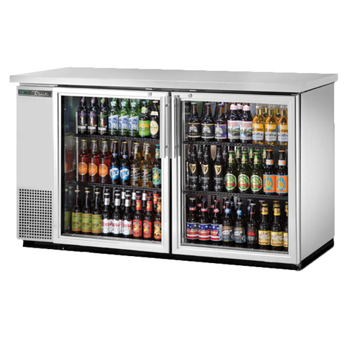 True TBB-24-60G-S-HC-LD Shallow Depth Stainless Steel Back Bar Cooler