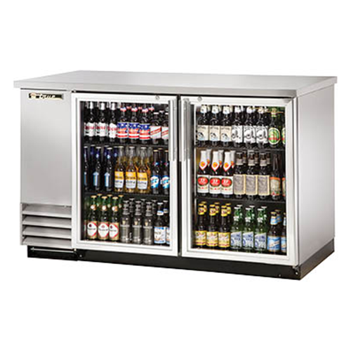 True TBB-2G-S-HC-LD 58-7/8"L Stainless Steel Back Bar Cooler