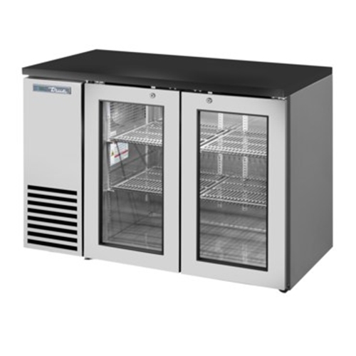 True TBB24-48-2G-Z1-BST-S-1 Shallow Depth Stainless Steel Back Bar Cooler