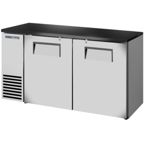 True TBB24-60-2S-Z1-BST-S-1 59-7/8"L Shallow Depth Stainless Steel Back Bar Cooler