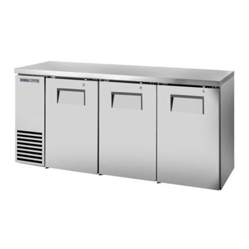 True TBB24-72-3S-Z1-SFT-S-1 Shallow Depth Stainless Steel Back Bar Cooler