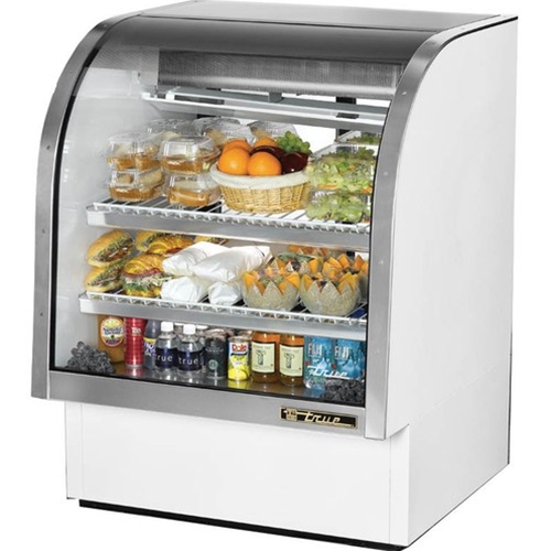 True TCGG-36-HC-LD Curved Glass Deli Case