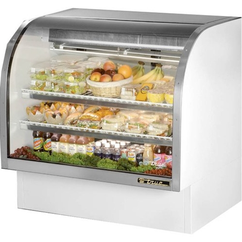 True TCGG-48-HC-LD Curved Glass Deli Case