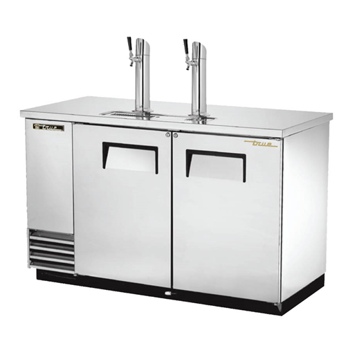 True TDD-2-S-HC  Draft Beer Cooler, (2) Keg Capacity w/ Stainless Steel Exterior