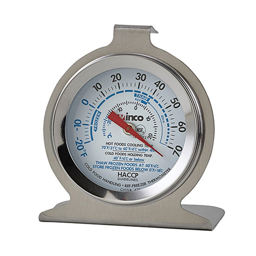 Winco TMT-RF2 Refrigerator/Freezer Thermometer, temperature range -20° to 70° F