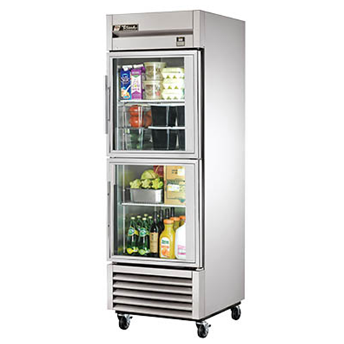 True TS-23G-2-HC~FGD01  Half Glass Door Stainless Steel Reach-In Refrigerator