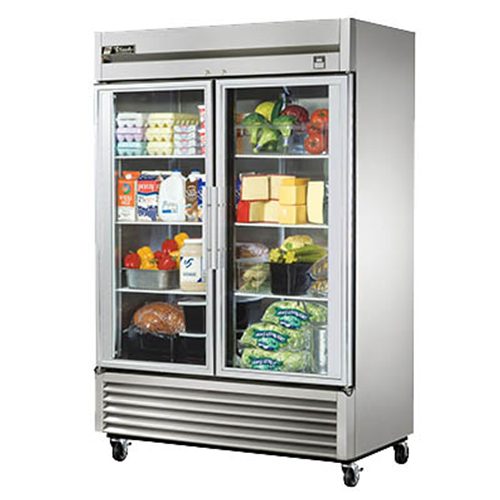 True TS-49G-HC~FGD01 Glass Door Stainless Steel Reach-In Refrigerator