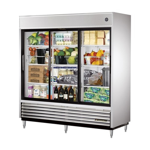 True TSD-69G-HC-LD  Sliding Glass Door Reach-In Refrigerator