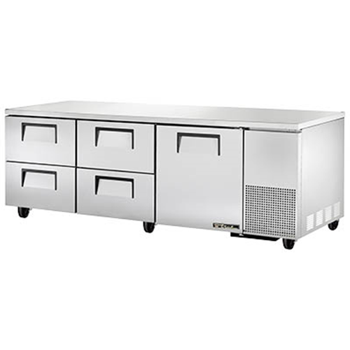 True TUC-93D-4-HC Deep Undercounter Refrigerator w/ 4 Drawers