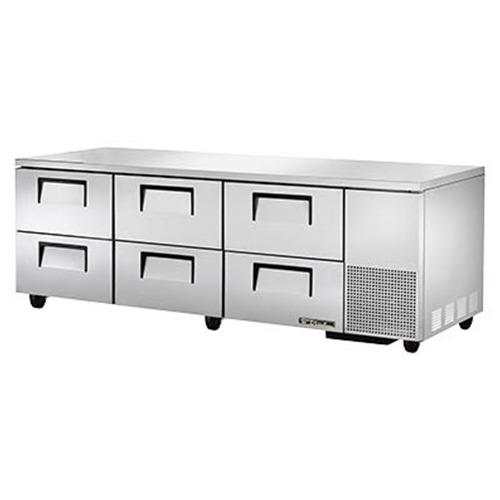 True TUC-93D-6-HC  Deep Undercounter Refrigerator w/ 6 Drawers