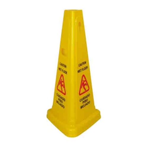 Winco WCS-27T Wet Floor Caution Sign, 27" high, tri-cone